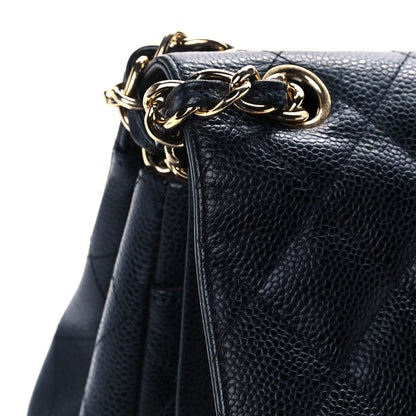 Chanel Caviar Quilted Jumbo Double Flap Black 11 of 14