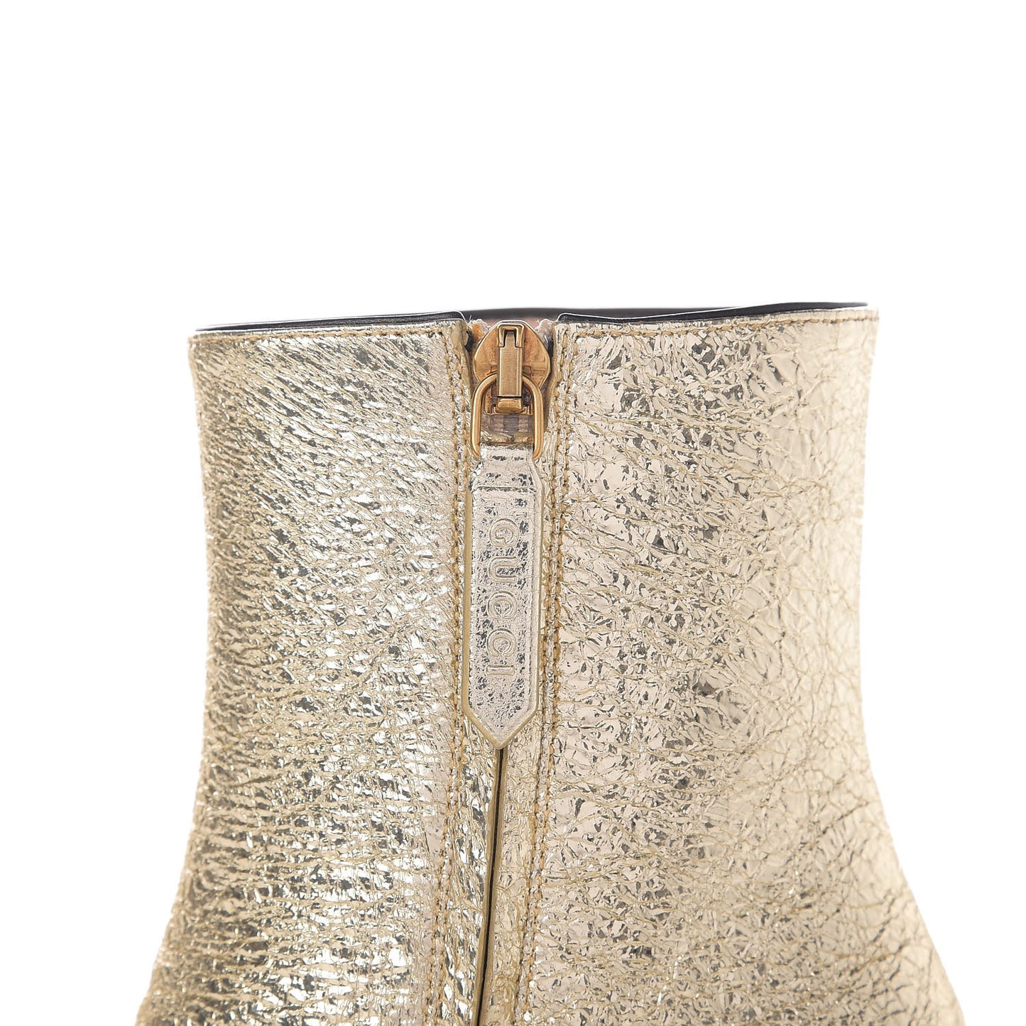 Galassia GG Marmont Fringe 75mm Ankle Boots 35 Platino