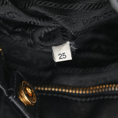 Prada Nappa Antique Bow Tote Black 6 of 9