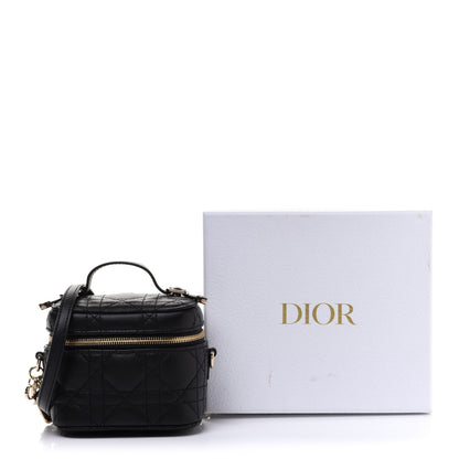 Christian Dior Lambskin Cannage Micro Lady Dior Vanity Case Black 10 of 10