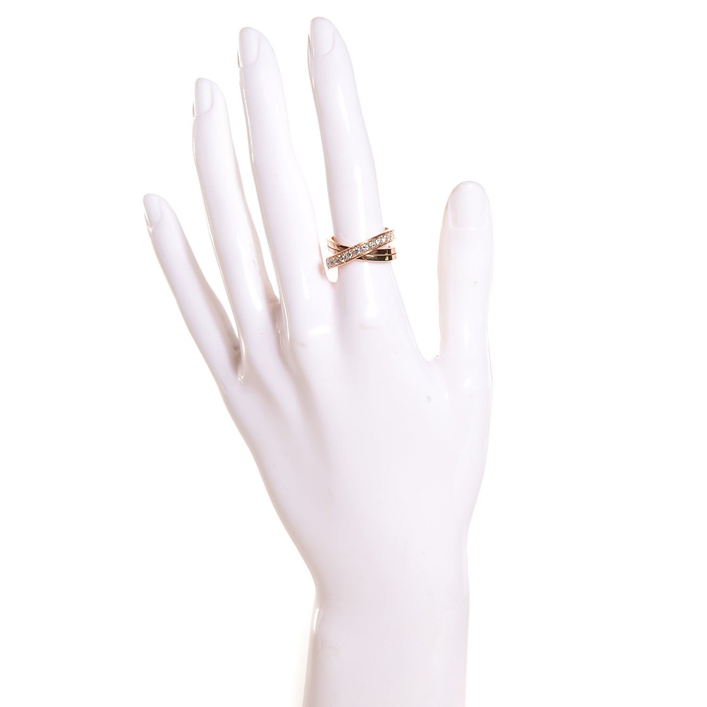 18K Pink Gold Diamond Paris Nouvelle Vague Ring 51 5.75