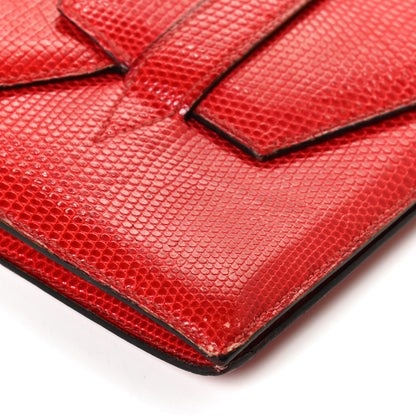 Hermes Lizard Faco Clutch Red 10 of 11