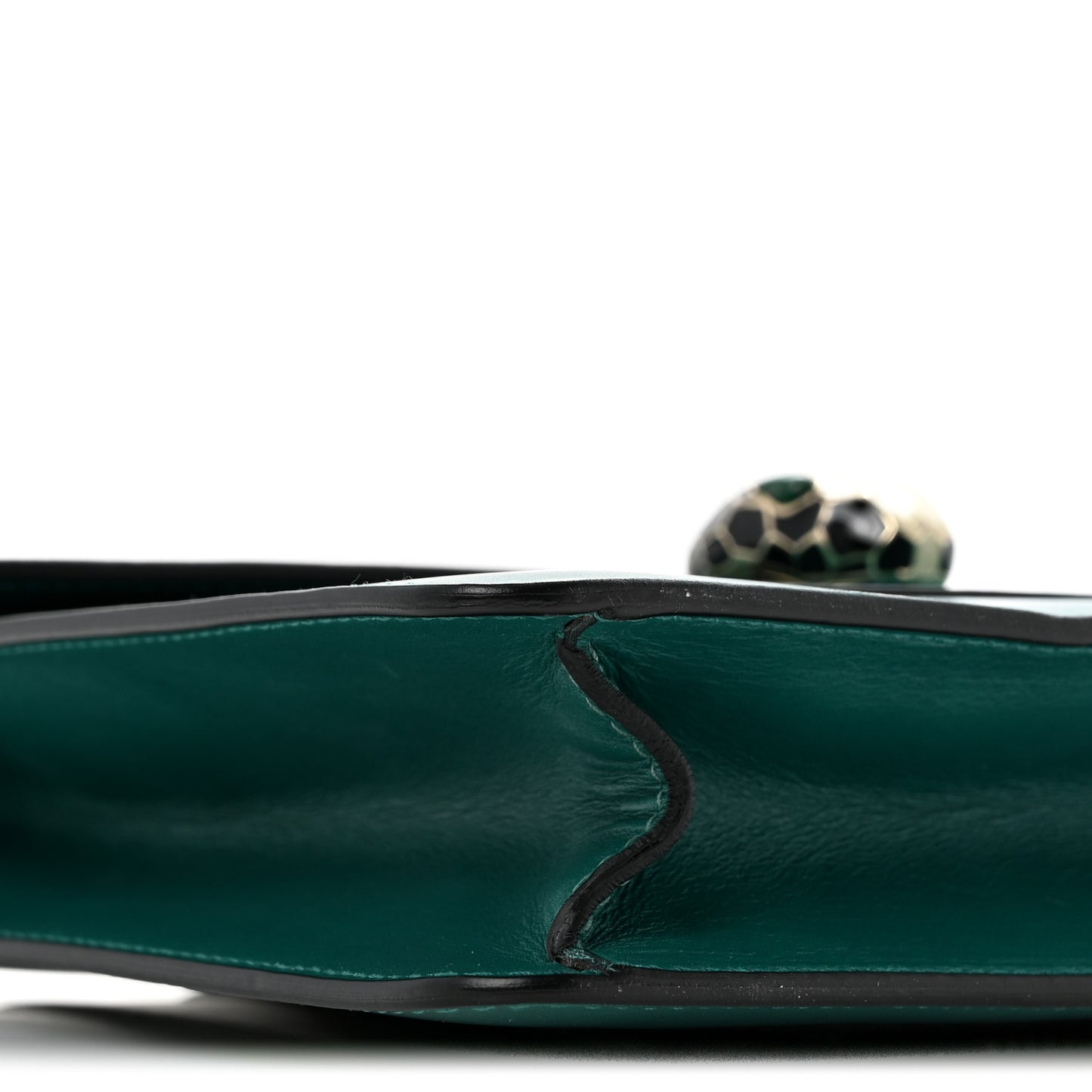 Calfskin Serpenti Forever Snake Strap Crossbody Bag Emerald Green
