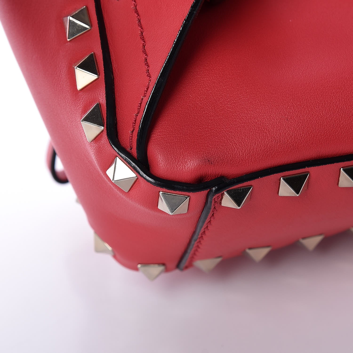 Valentino Garavani Calfskin Mini Rockstud Backpack Deep Fuxia 9 of 15