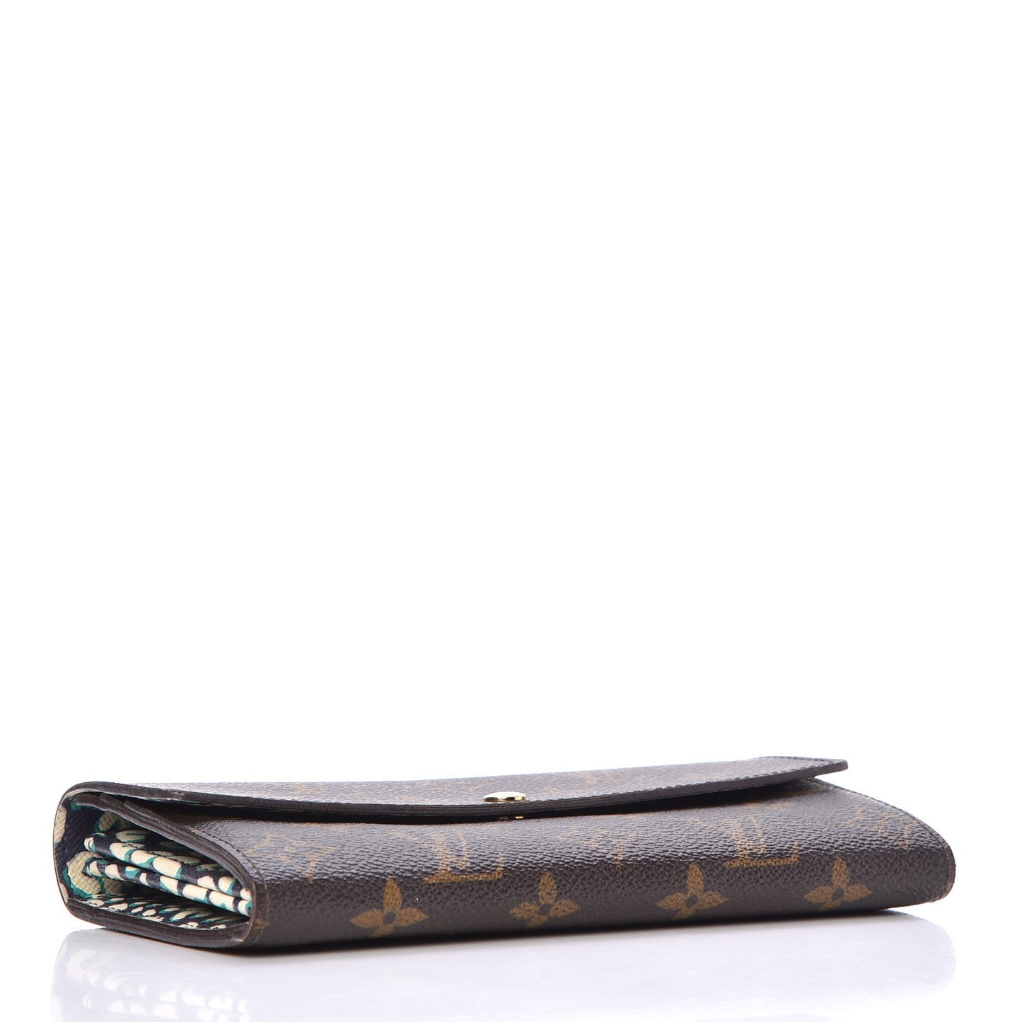 Monogram Leopard Sarah Wallet Blue Infini