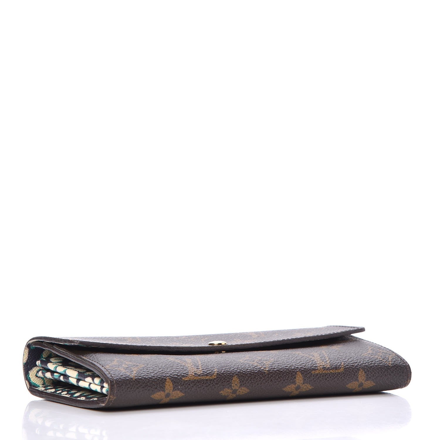 Louis Vuitton Monogram Leopard Sarah Wallet Blue Infini 4 of 18