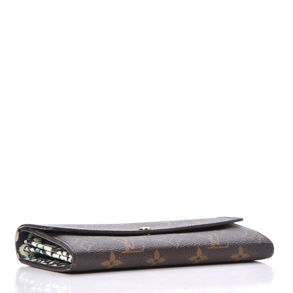 Louis Vuitton Monogram Leopard Sarah Wallet Blue Infini 4 of 18