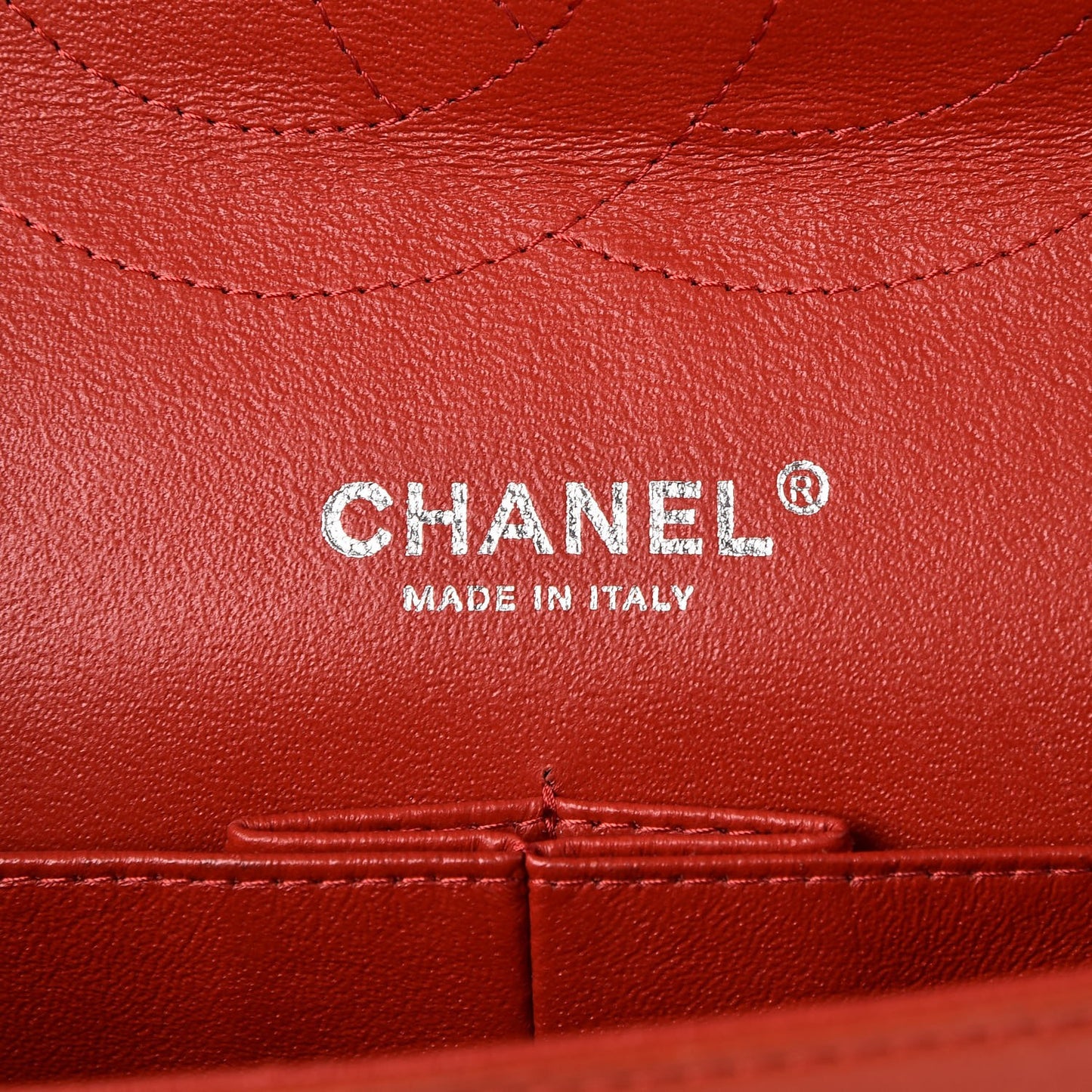 Lambskin Quilted Jumbo Double Flap Red