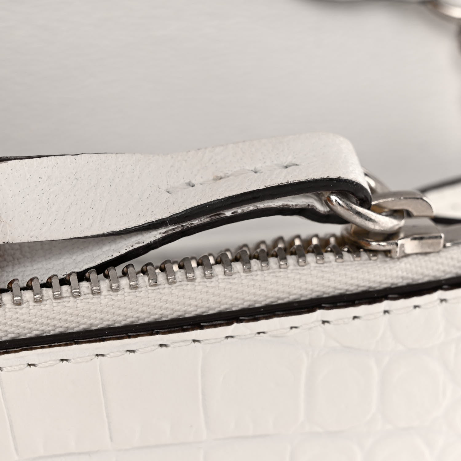 Jimmy Choo Calfskin Crocodile Embossed Palace Crossbody Latte 10 of 11
