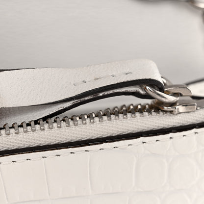 Jimmy Choo Calfskin Crocodile Embossed Palace Crossbody Latte 10 of 11