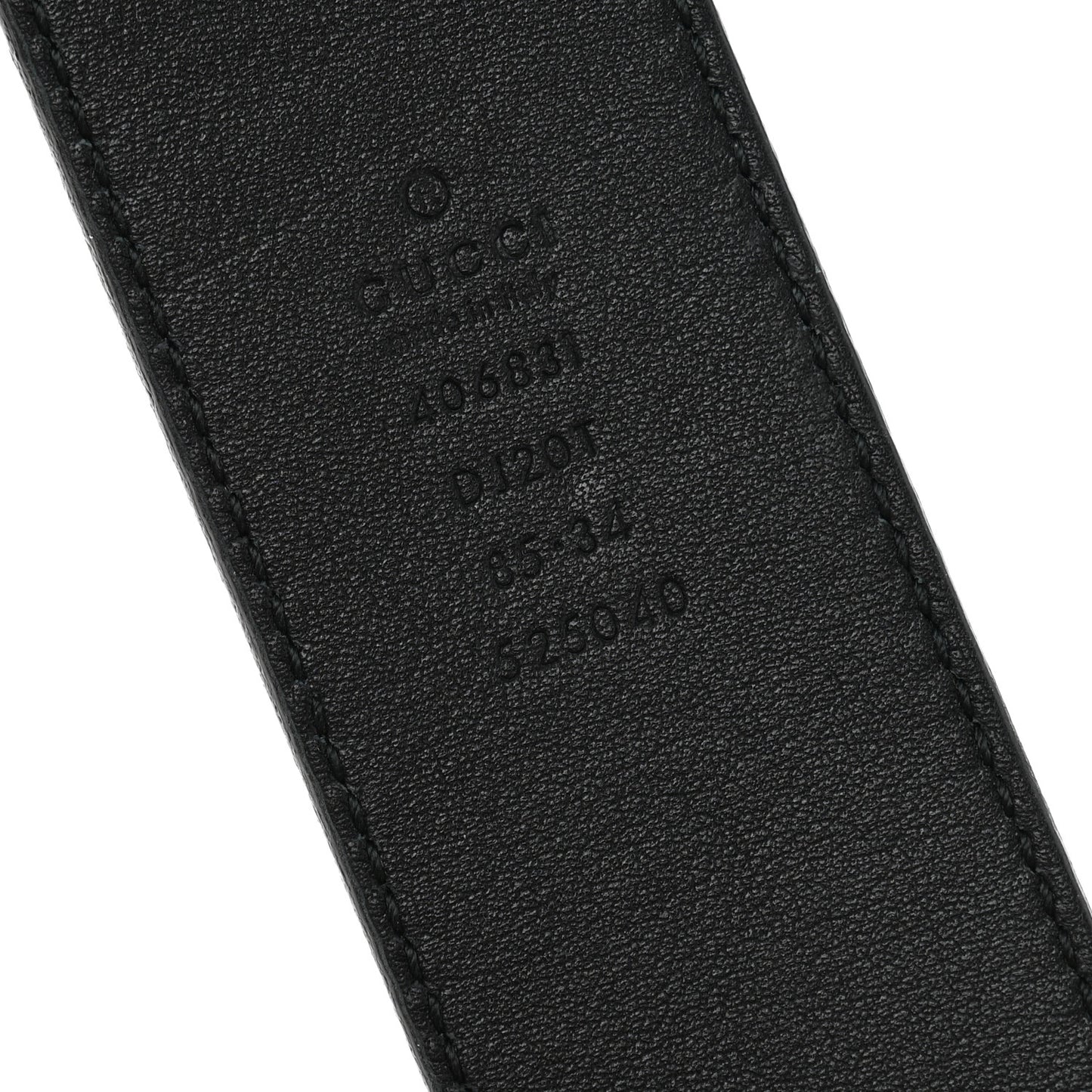 Textured Calfskin Double G 40mm Belt 85 34 Black