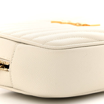 Saint Laurent Grain De Poudre Matelasse Monogram Mini Lou Camera Bag Crema Soft 9 of 11