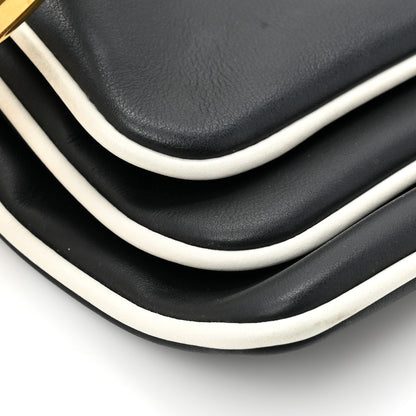 Fendi Vitello Century Opaco F is Fendi Bi-Color Triplette Pouch Set Black 12 of 15
