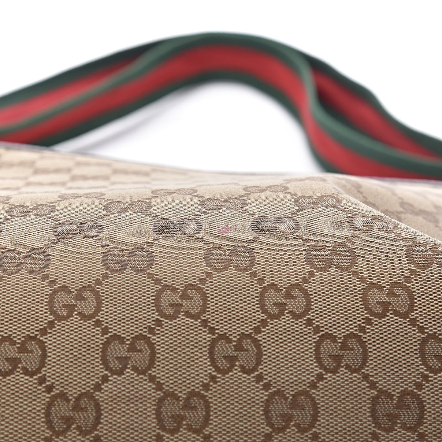 Monogram Web Medium Flat Messenger Bag Brown