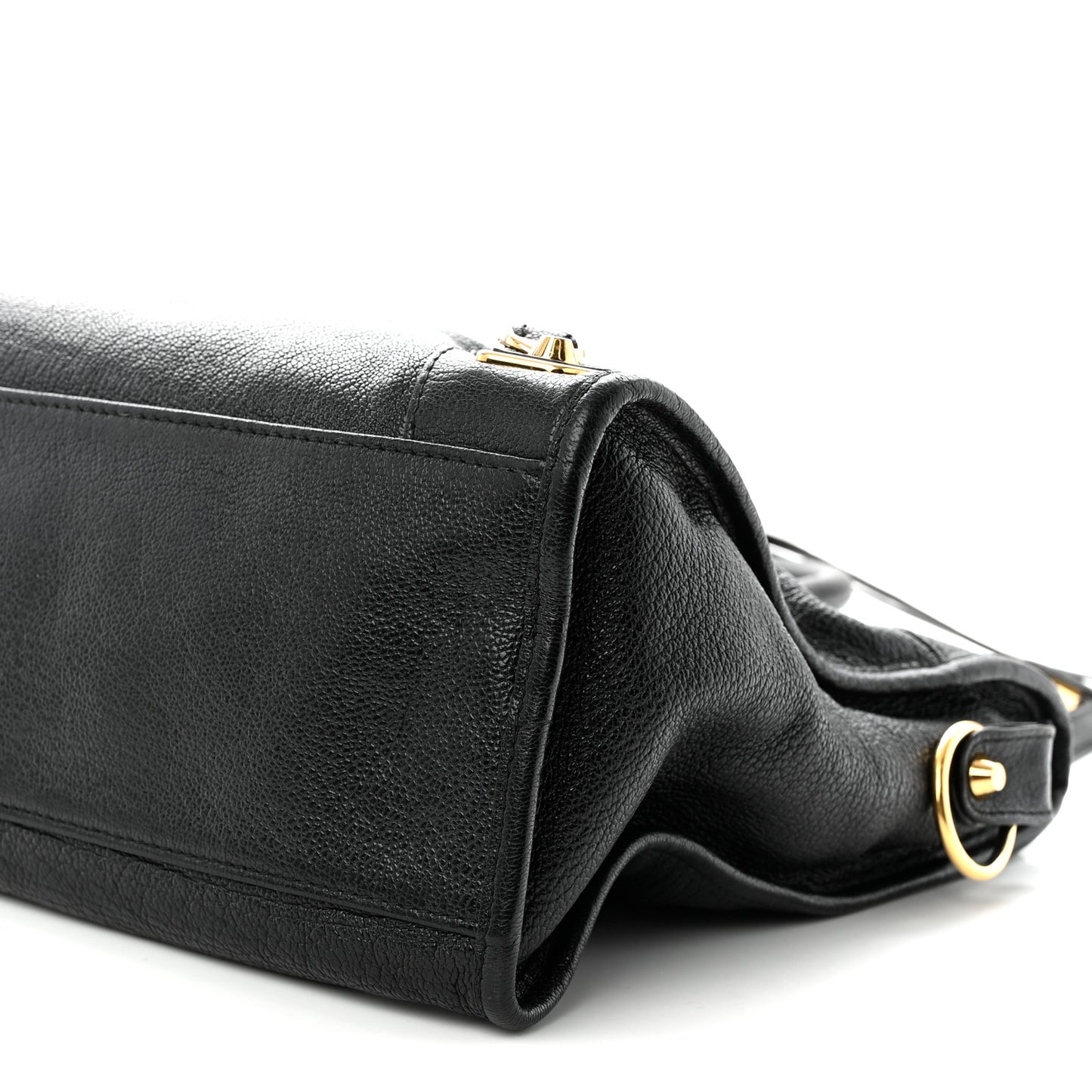 Chevre Gold Metallic Edge Hardware City Black