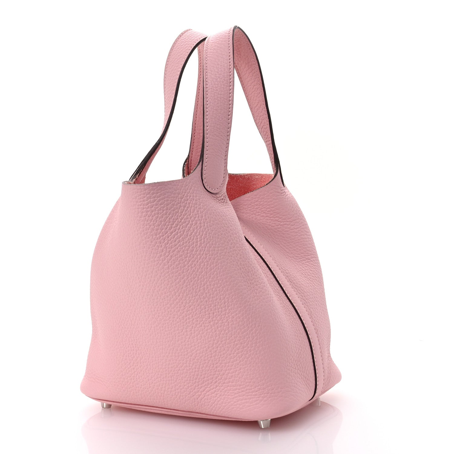 Hermes Taurillon Clemence Picotin Lock 18 PM Rose Sakura 3 of 11