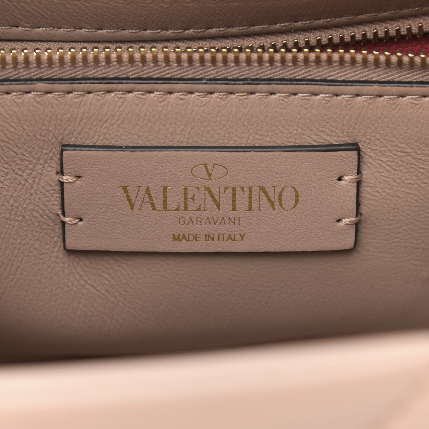 Nappa Large Roman Stud Shoulder Bag Rose Cannelle