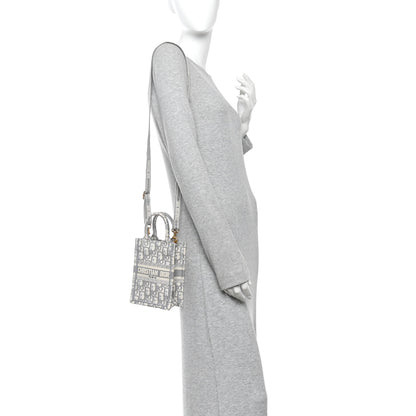 Christian Dior Oblique Mini Book Tote Phone Bag Grey 2 of 10