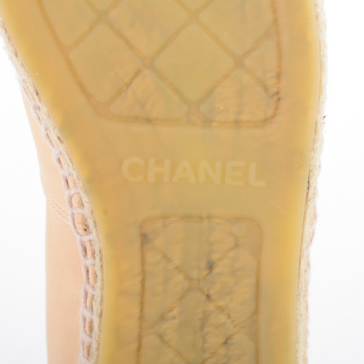 Lambskin CC Espadrilles 35 Beige Black