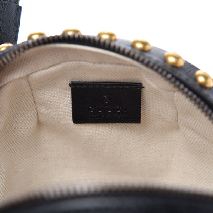 Gucci Calfskin Studded Mini Tifosa Baseball Shaped Shoulder Bag Black 8 of 10