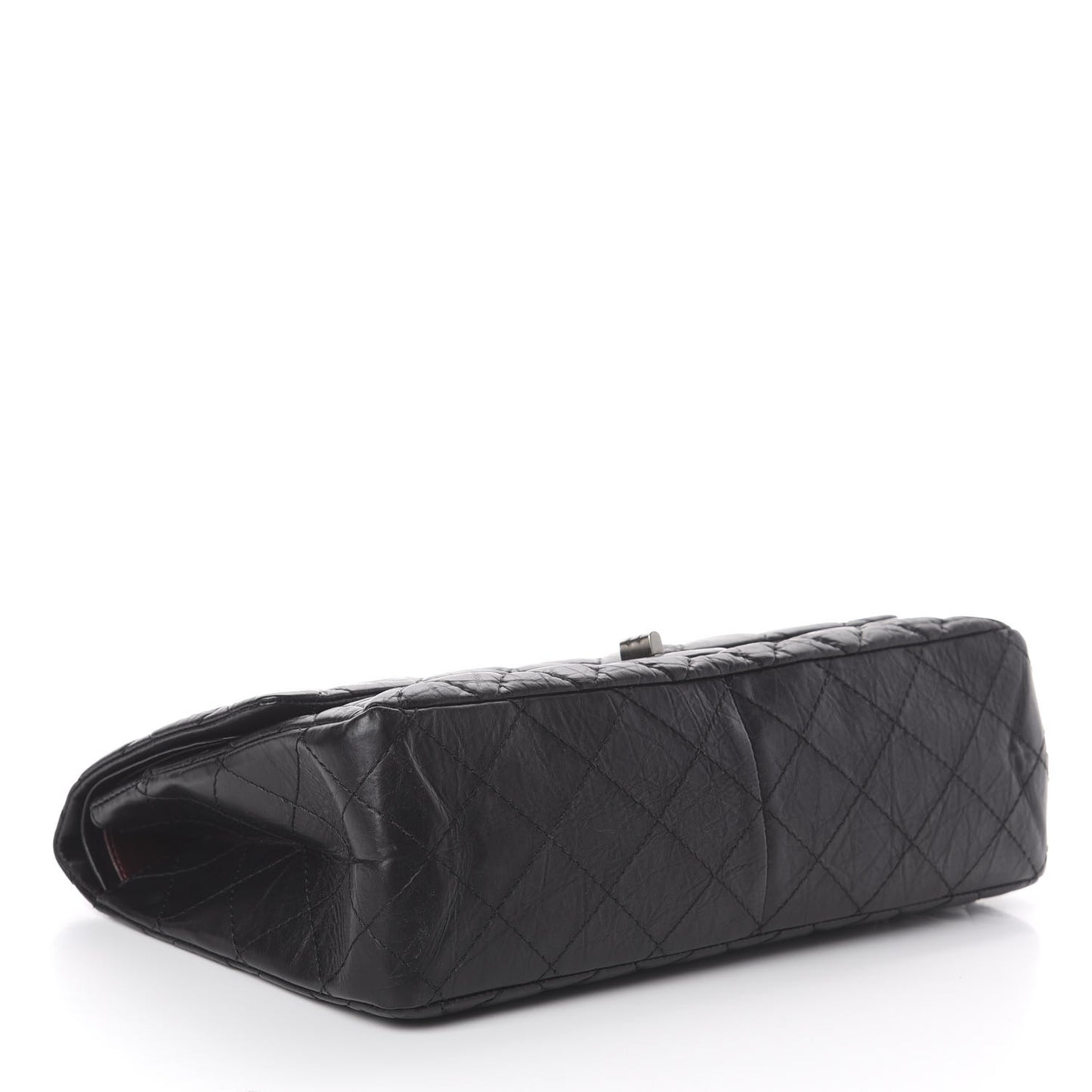 Aged Calfskin Quilted 2.55 Reissue 227 Flap Black