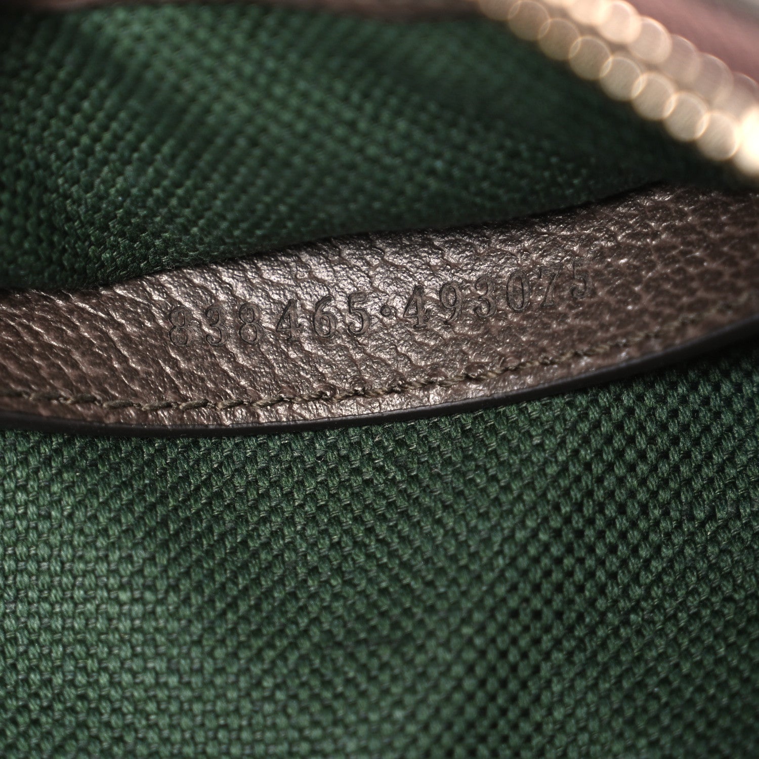 Gucci GG Supreme Monogram Textured Dollar Calfskin Web Mini Ophidia Shoulder Bag Beige Ebony New Acero 7 of 10