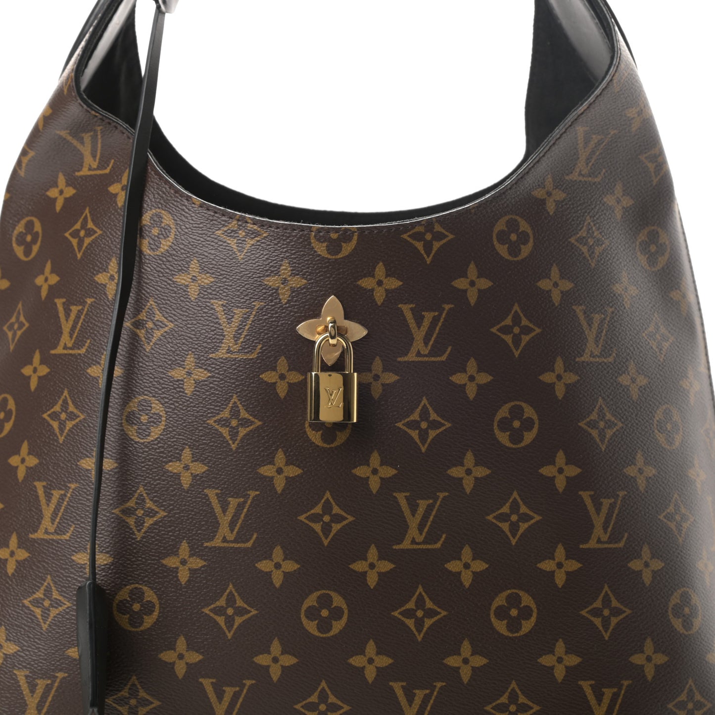 Monogram Flower Hobo Black