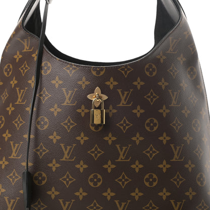 Louis Vuitton Monogram Flower Hobo Black 9 of 14