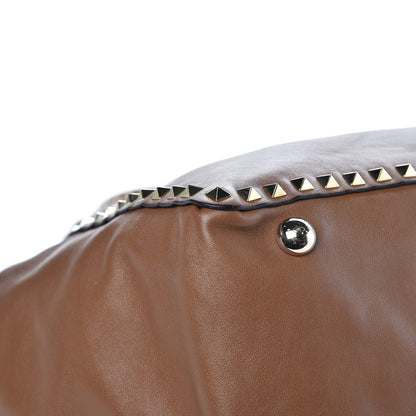 Valentino Garavani Vitello Medium Rockstud Tote Dark Noisette 11 of 12