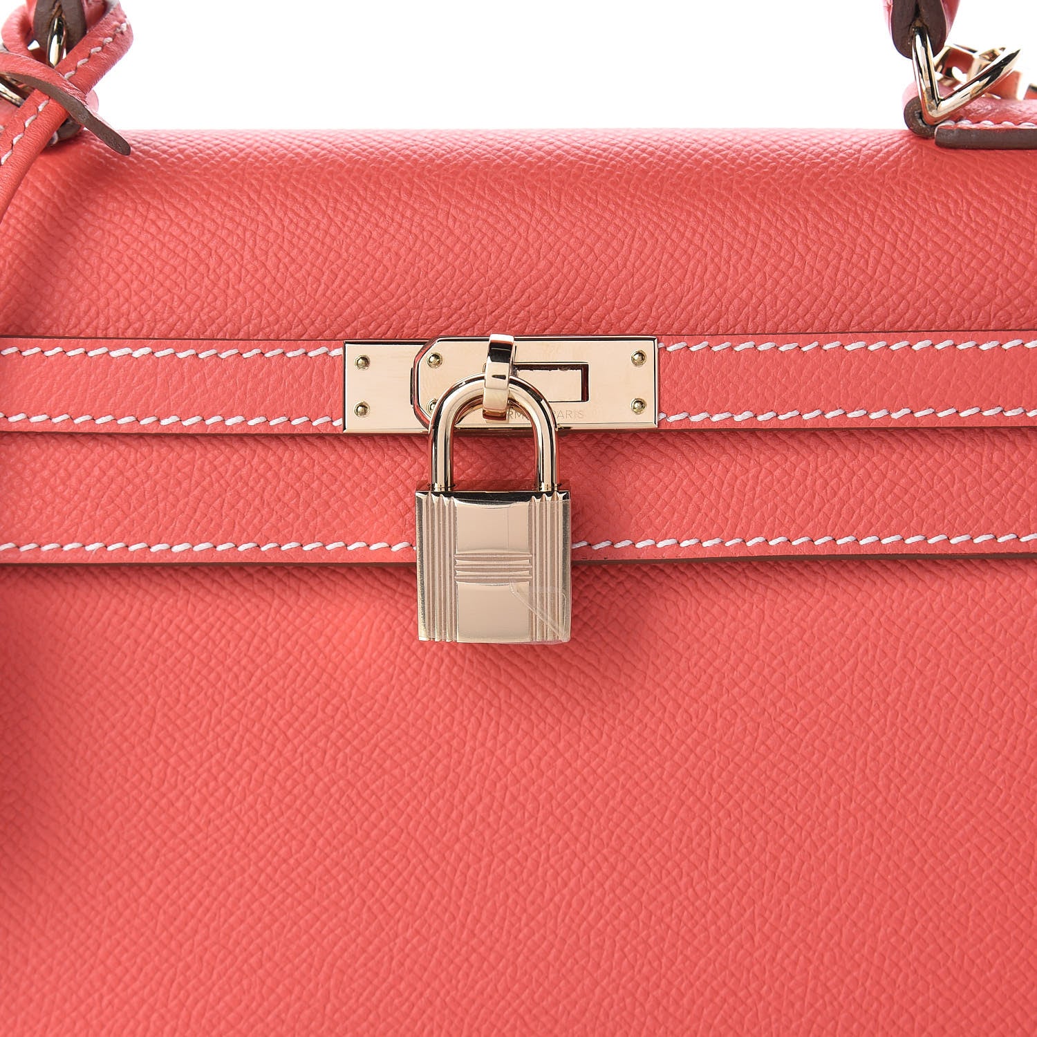 Hermes Epsom Kelly Sellier 25 Rose Jaipur Gold 8 of 10