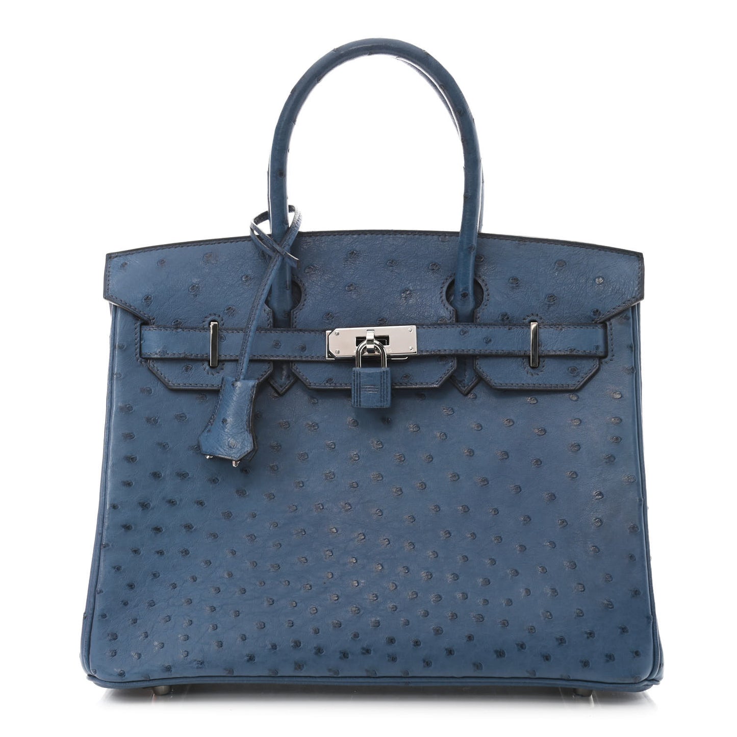 Ostrich Birkin 30 Bleu Roi