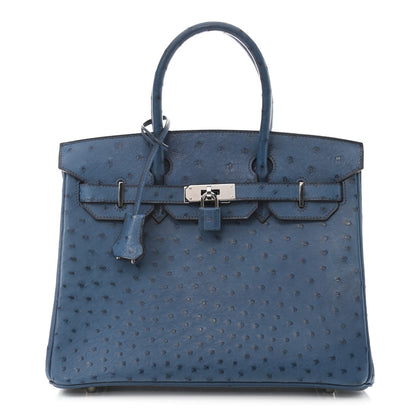 Hermes Ostrich Birkin 30 Bleu Roi 1 of 9