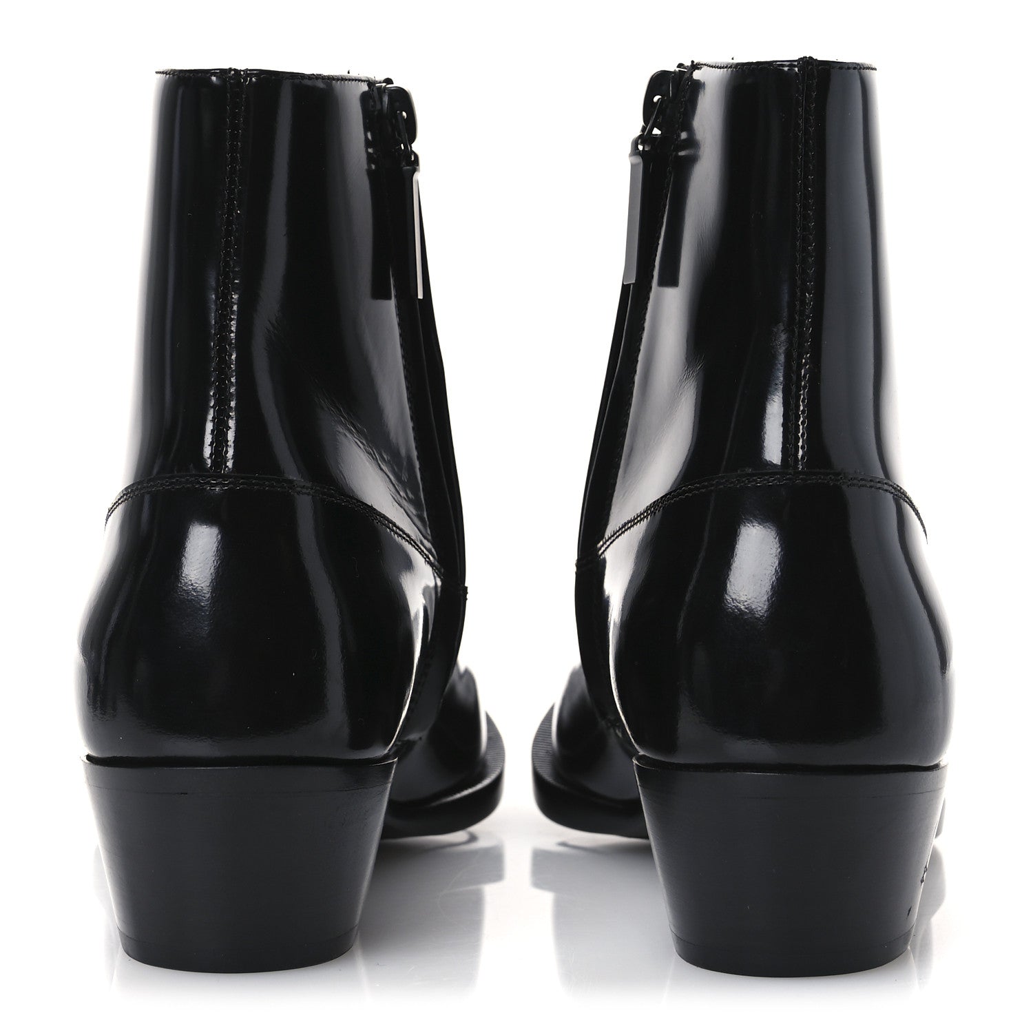 Saint Laurent Vitello Beat 40 Ankle Boots 37 Black 6 of 12