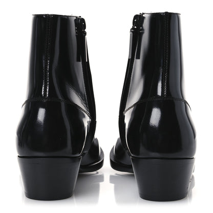 Saint Laurent Vitello Beat 40 Ankle Boots 37 Black 6 of 12