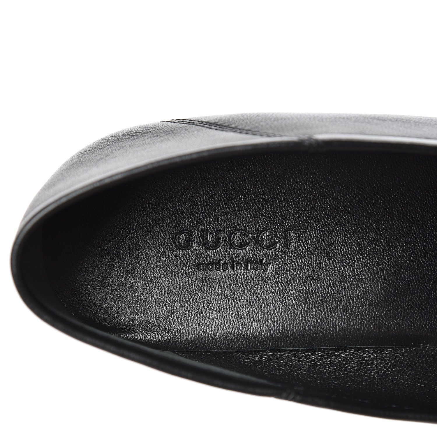 Gucci Lambskin Womens Brixton Horsebit Loafers 37.5 Black 7 of 9