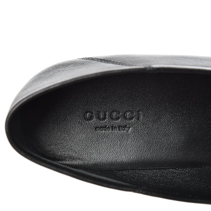 Gucci Lambskin Womens Brixton Horsebit Loafers 37.5 Black 7 of 9