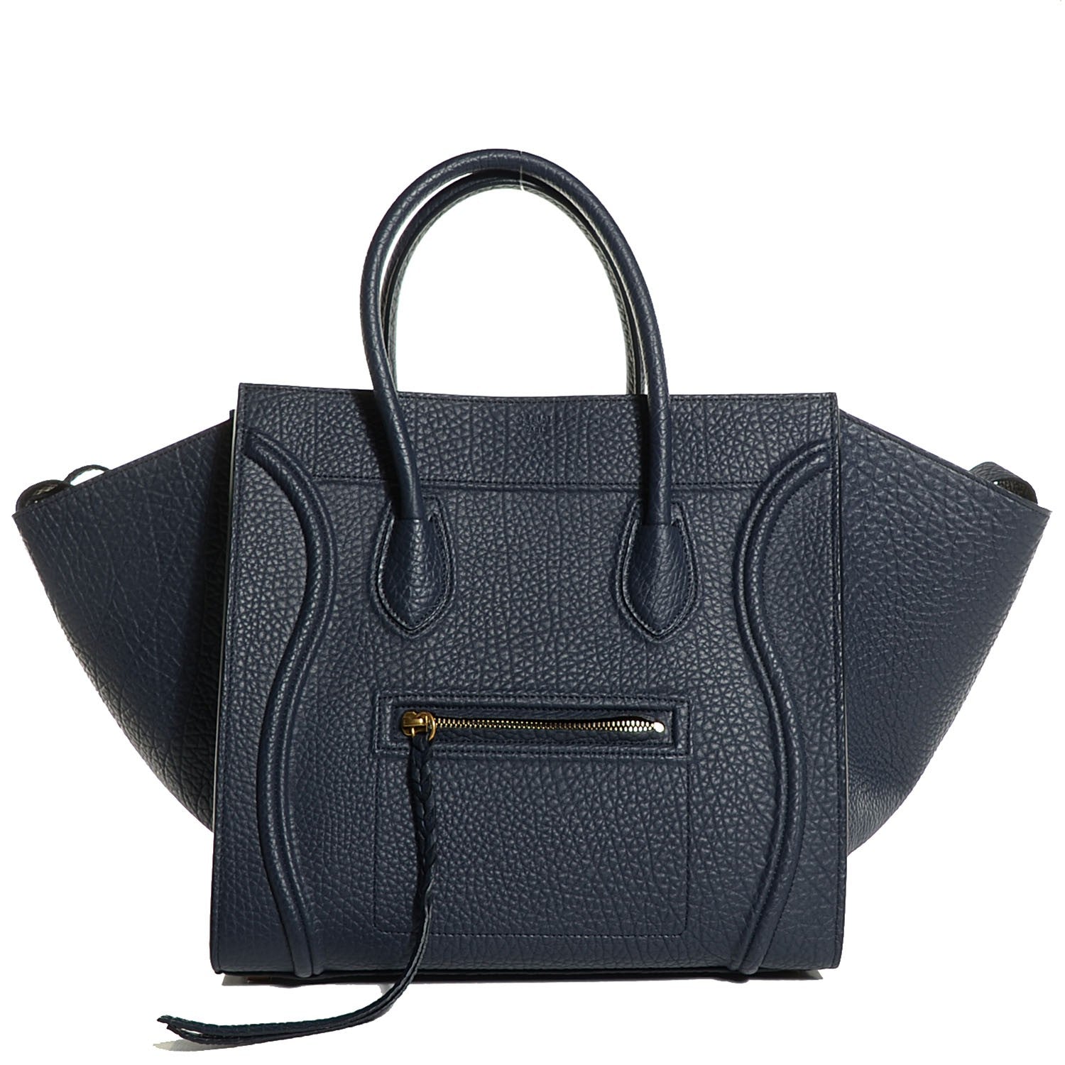Celine Bullhide Calfskin Medium Phantom Luggage Navy Blue 1 of 9