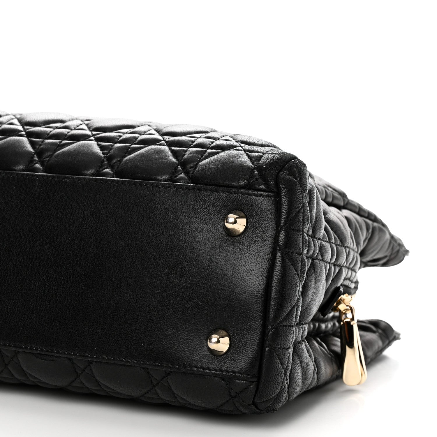 Christian Dior Lambskin Cannage Small Dior Soft Zipped Shopping Tote Black 12 of 12