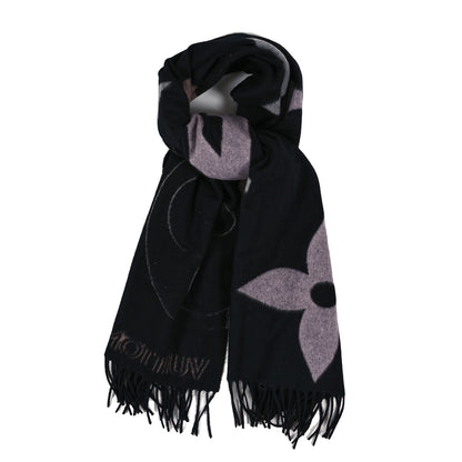 Louis Vuitton Cashmere Wool Monogram Ultimate Scarf Black 1 of 3