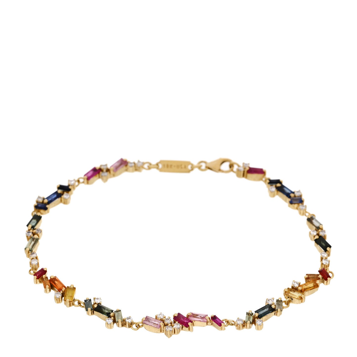 18K Rose Gold Rainbow Sapphire La Fantaisie Star Dust Bracelet