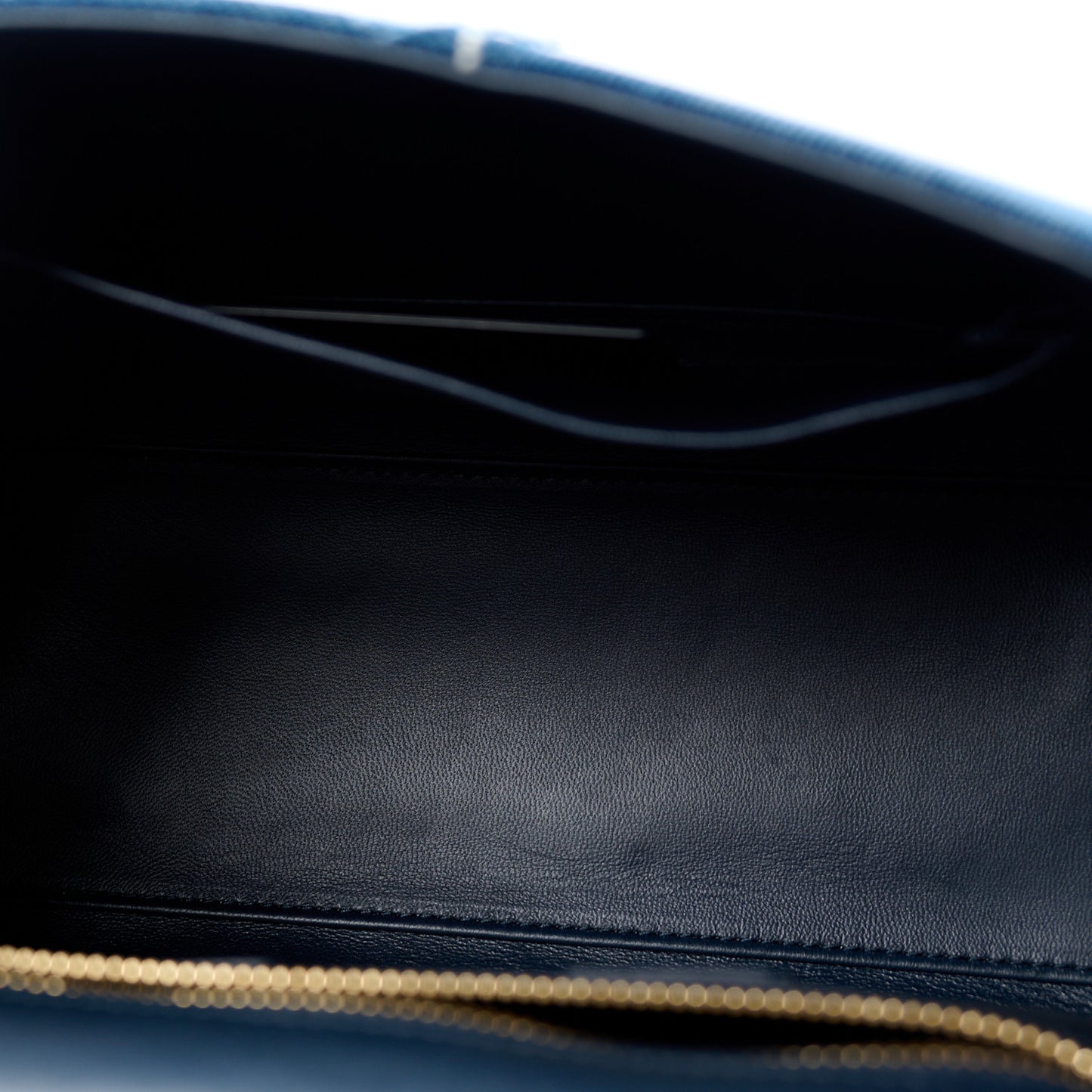 Calfskin Denim Patchwork Medium Miss Sicily Satchel Blue