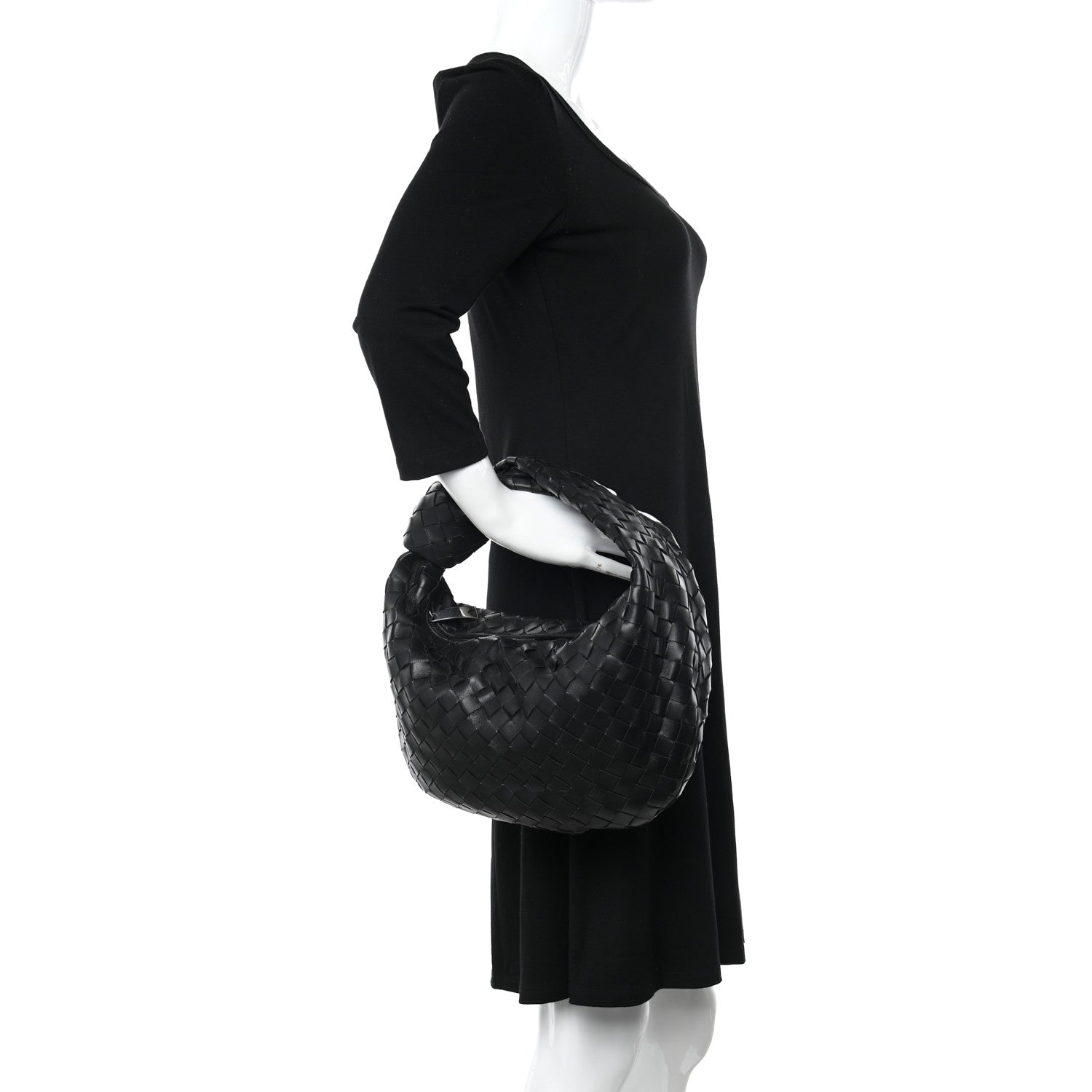 Bottega Veneta Nappa Intrecciato Teen Jodie Hobo Black 2 of 14