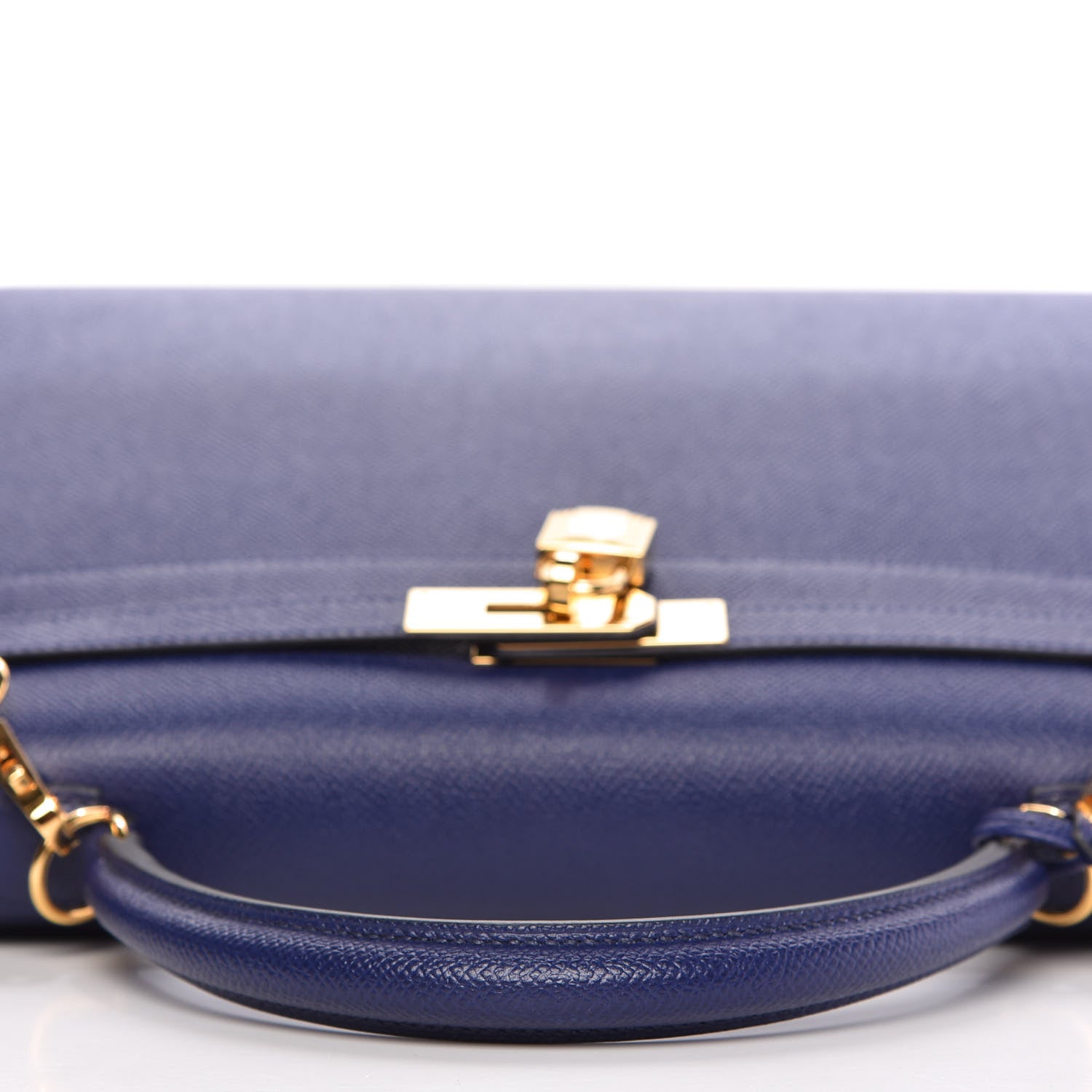 Hermes Epsom Kelly Sellier 32 Bleu Encre 8 of 36