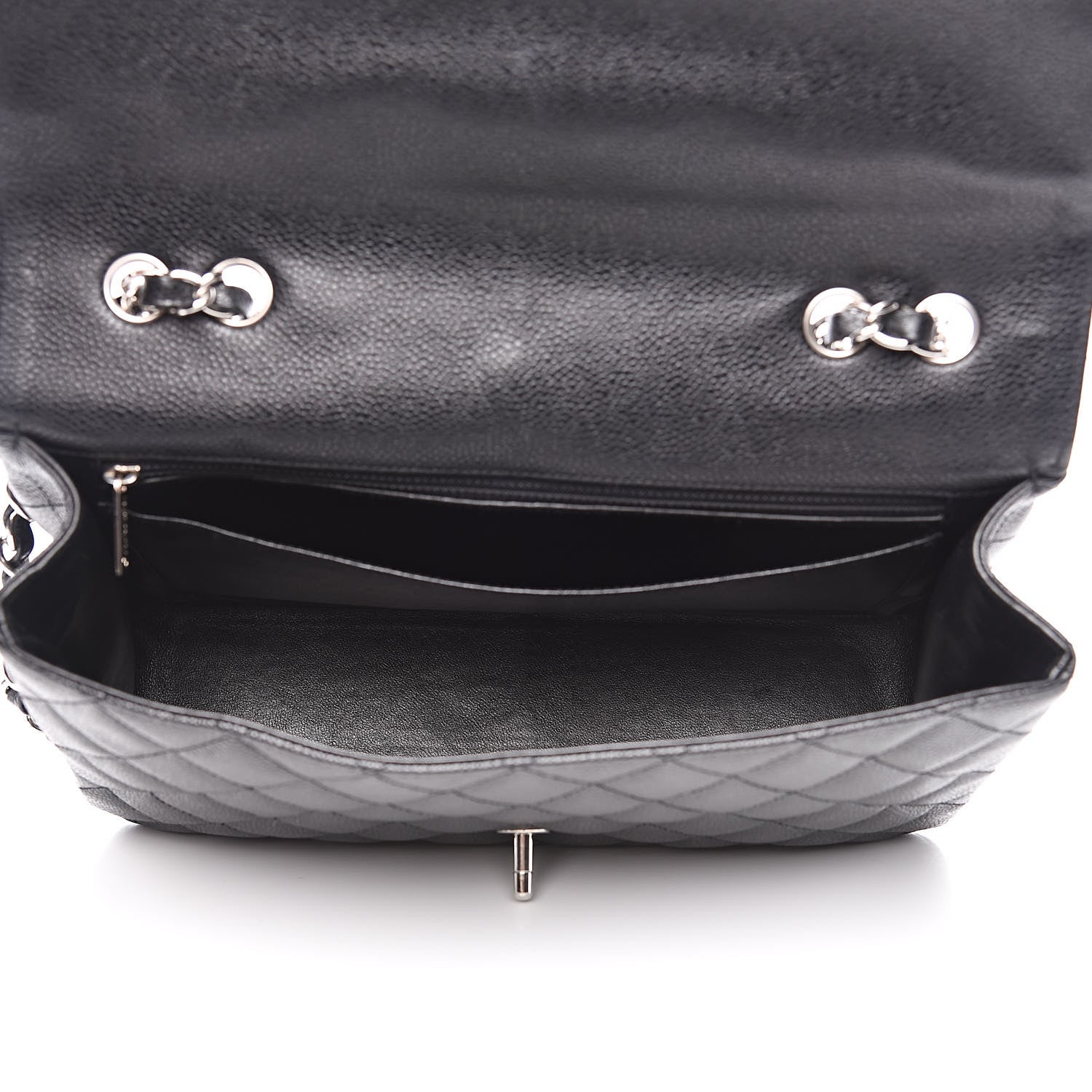 Chanel Caviar Quilted Jumbo Single Flap Black 5 of 12