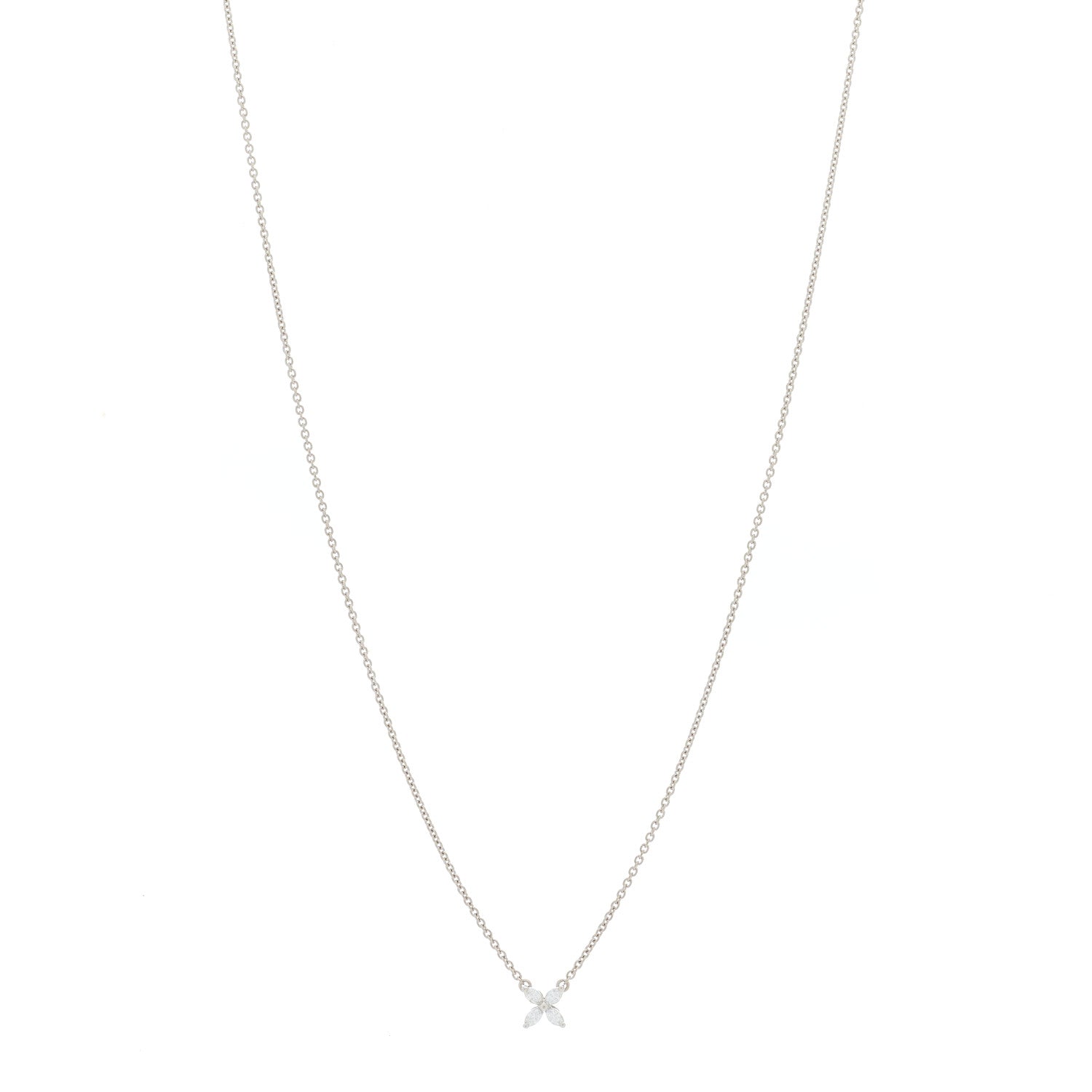 Tiffany Platinum Diamond Mini Victoria Necklace 1 of 4