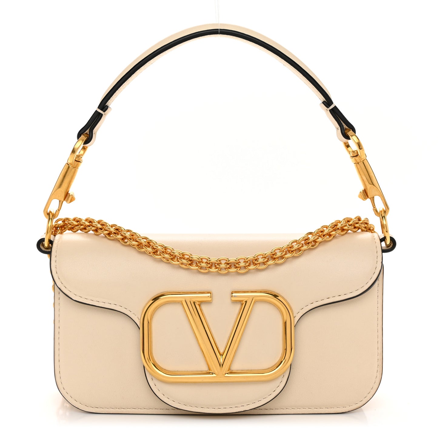 Calfskin Vlogo Small Loco Shoulder Bag Light Ivory