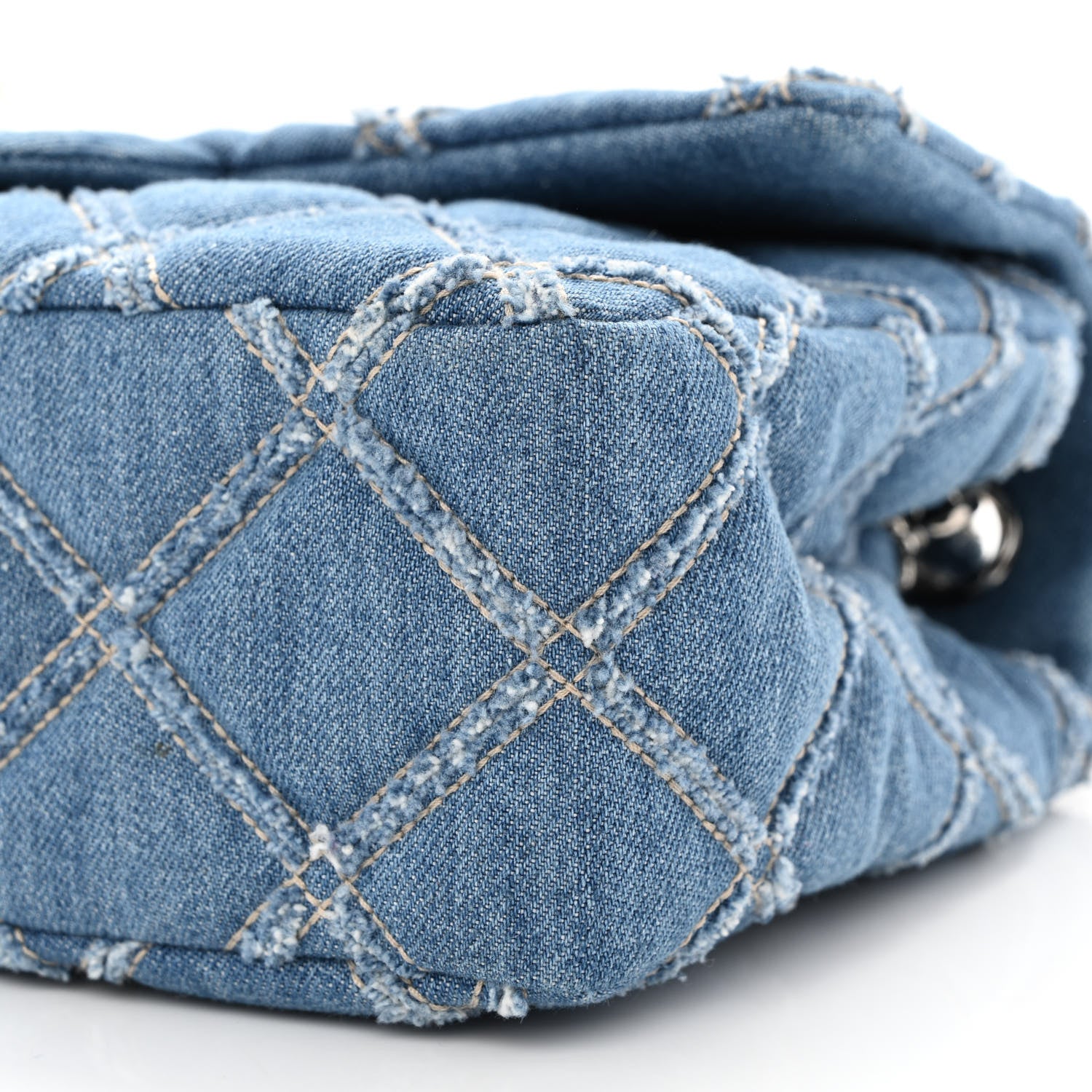 Chanel Denim Quilted Medium Distressed Single Flap Blue 10 of 10