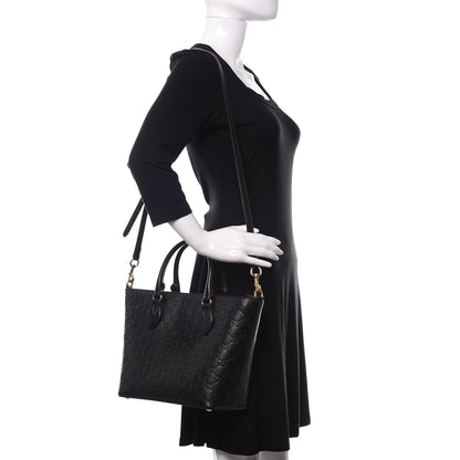 Gucci Guccissima Small Zippered Bucket Tote Black 2 of 10