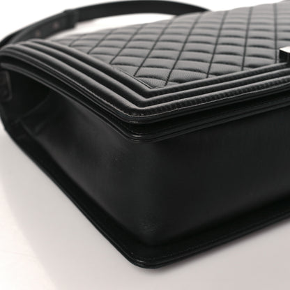 Chanel Lambskin Quilted Large Boy Flap Black 8 of 10