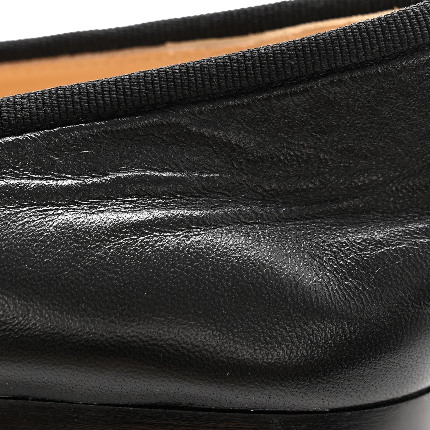 Lambskin Patent Cap Toe CC Ballerina Flats 37.5 Black